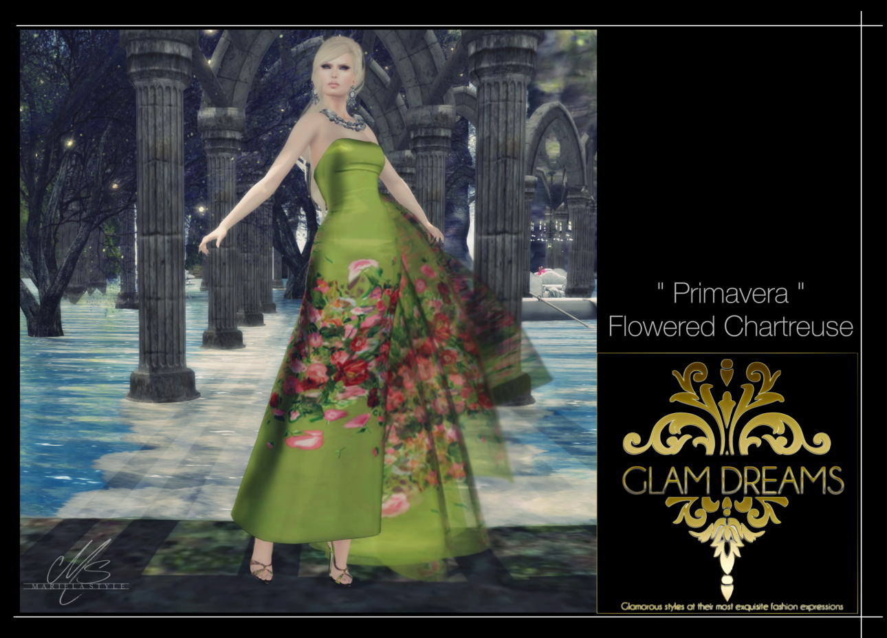 Glam Dreams %22 Primavera %22 Flowered Chartreuse blog